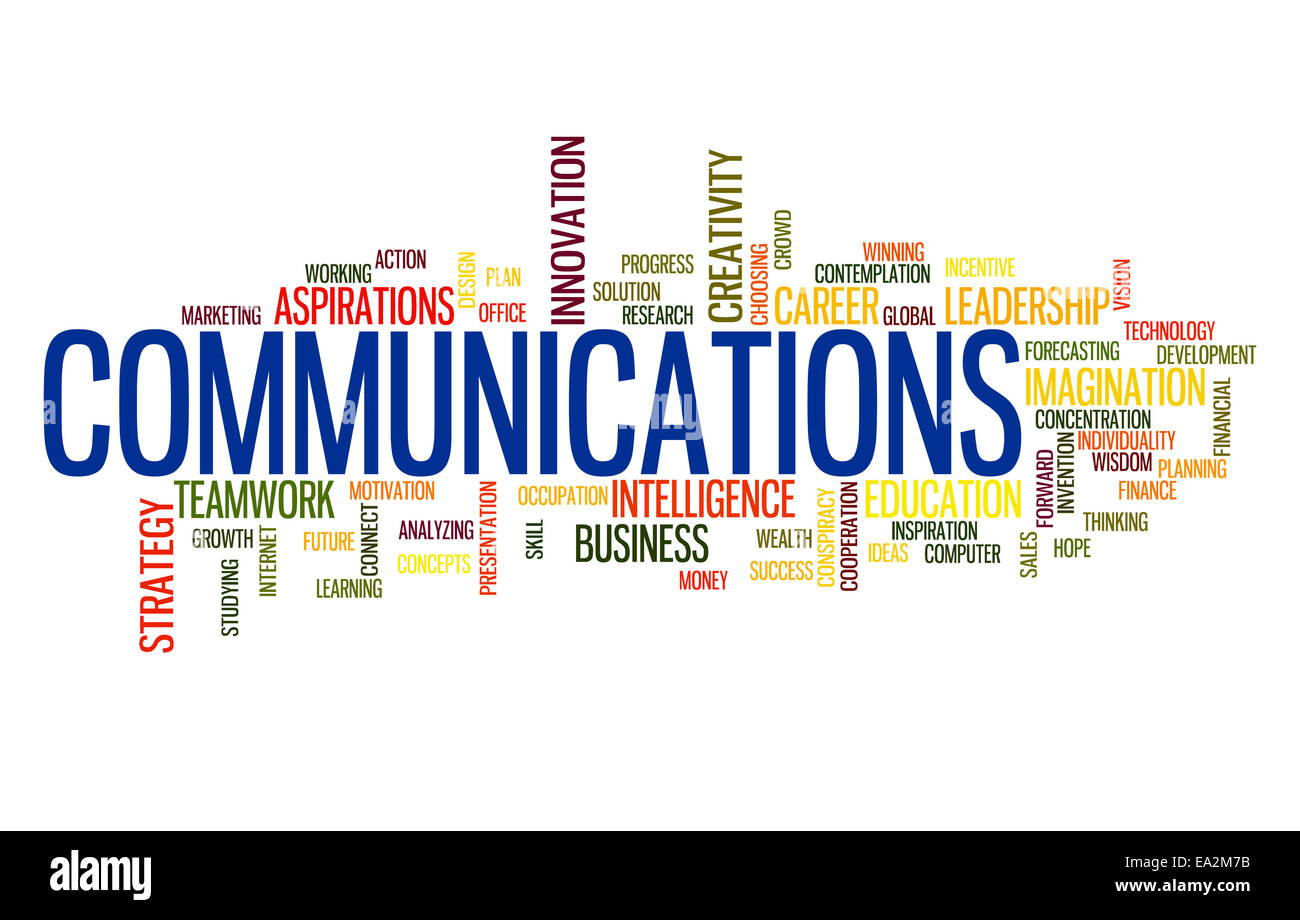 TeleCommunication business word cloud Foto Stock
