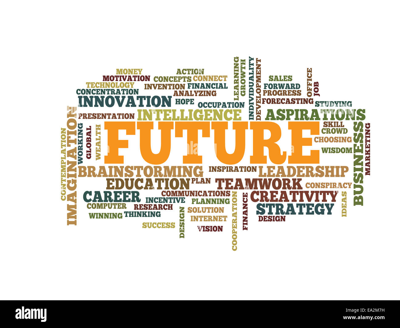 Business future concept word cloud Foto Stock