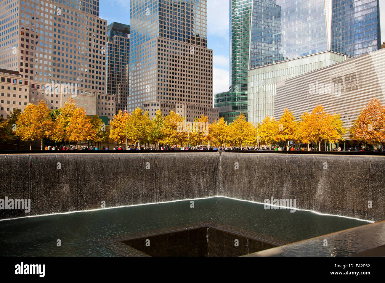 National September 11 Memorial, Manhattan, New York, Stati Uniti d'America Foto Stock