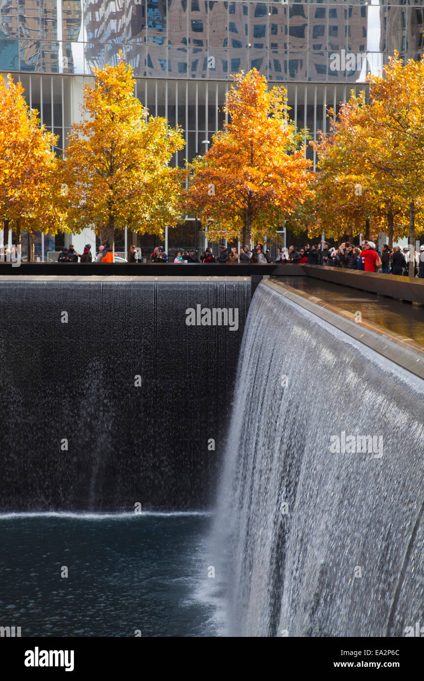 National September 11 Memorial, Manhattan, New York, Stati Uniti d'America Foto Stock