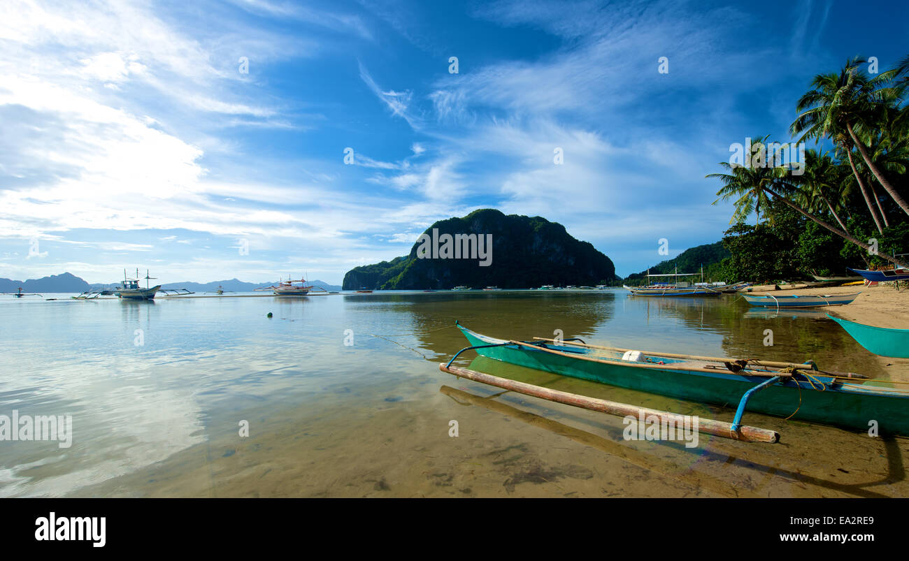 El Nido area costiera nell'isola di Palawan nelle Filippine. Foto Stock