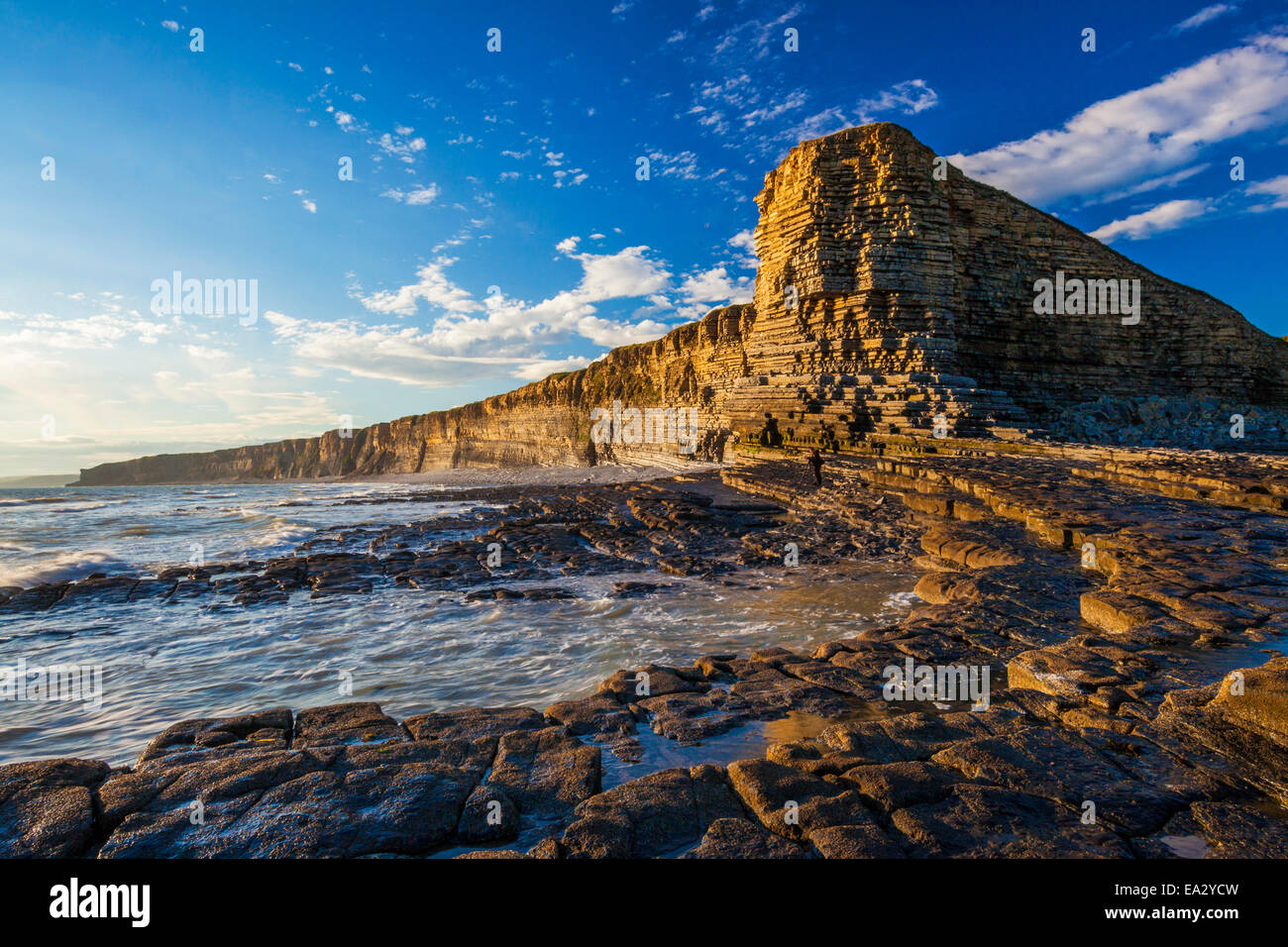 Punto di Nash, Vale of Glamorgan, Wales, Regno Unito, Europa Foto Stock