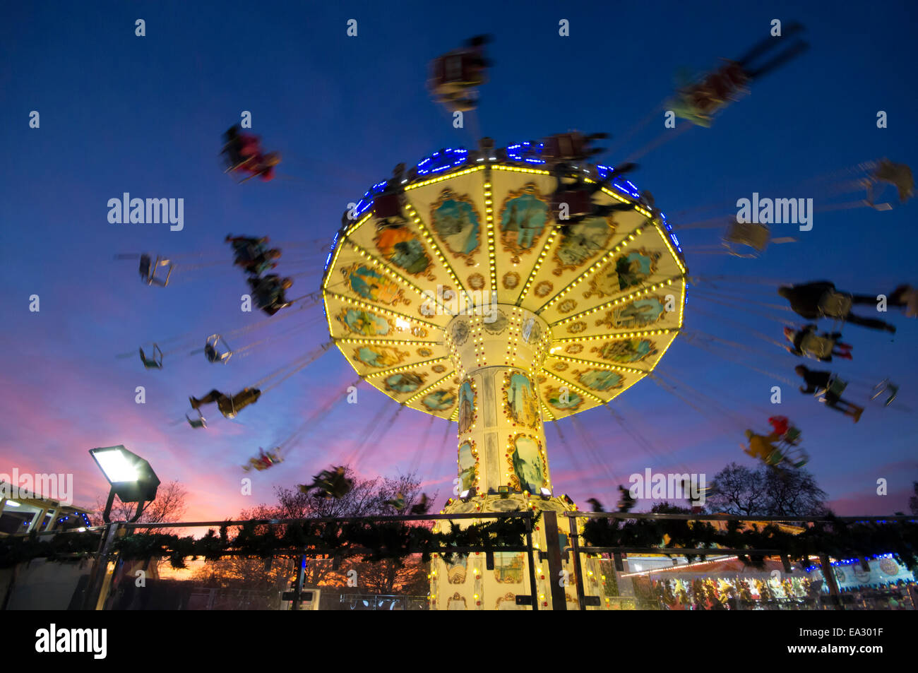 Wave Swinger, Winter Wonderland, Hyde Park, London, England, Regno Unito, Europa Foto Stock