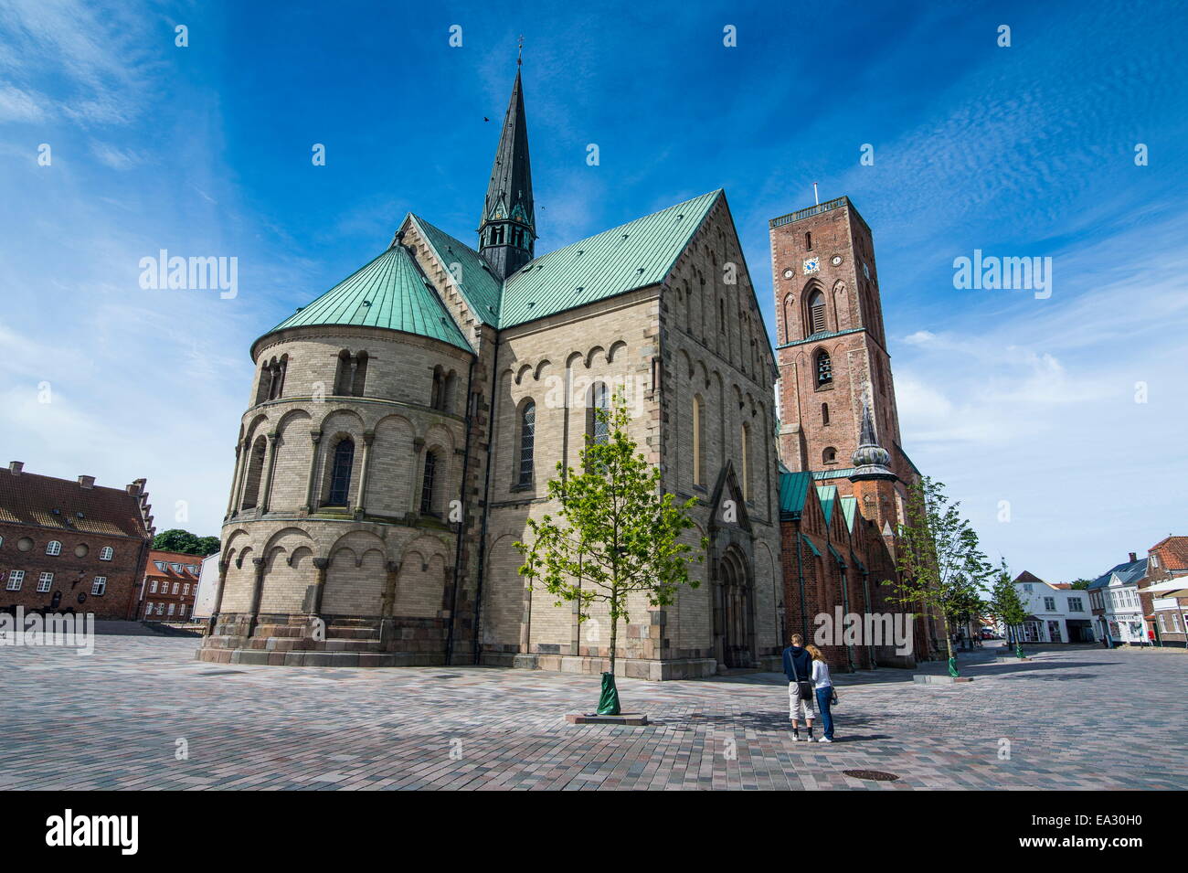 Nostra Signora Maria cattedrale, Ribe, Danimarca più antichi della città superstite, nello Jutland, Danimarca, Scandinavia, Europa Foto Stock