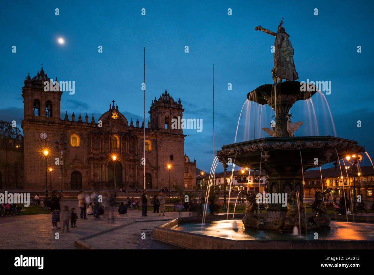 La Catedral, Plaza de Armas, Cusco (Cuzco, Perù, Sud America Foto Stock