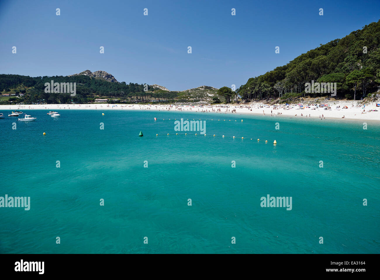 Il Rodas beach, Isole Cies, Galizia, Spagna, Europa Foto Stock