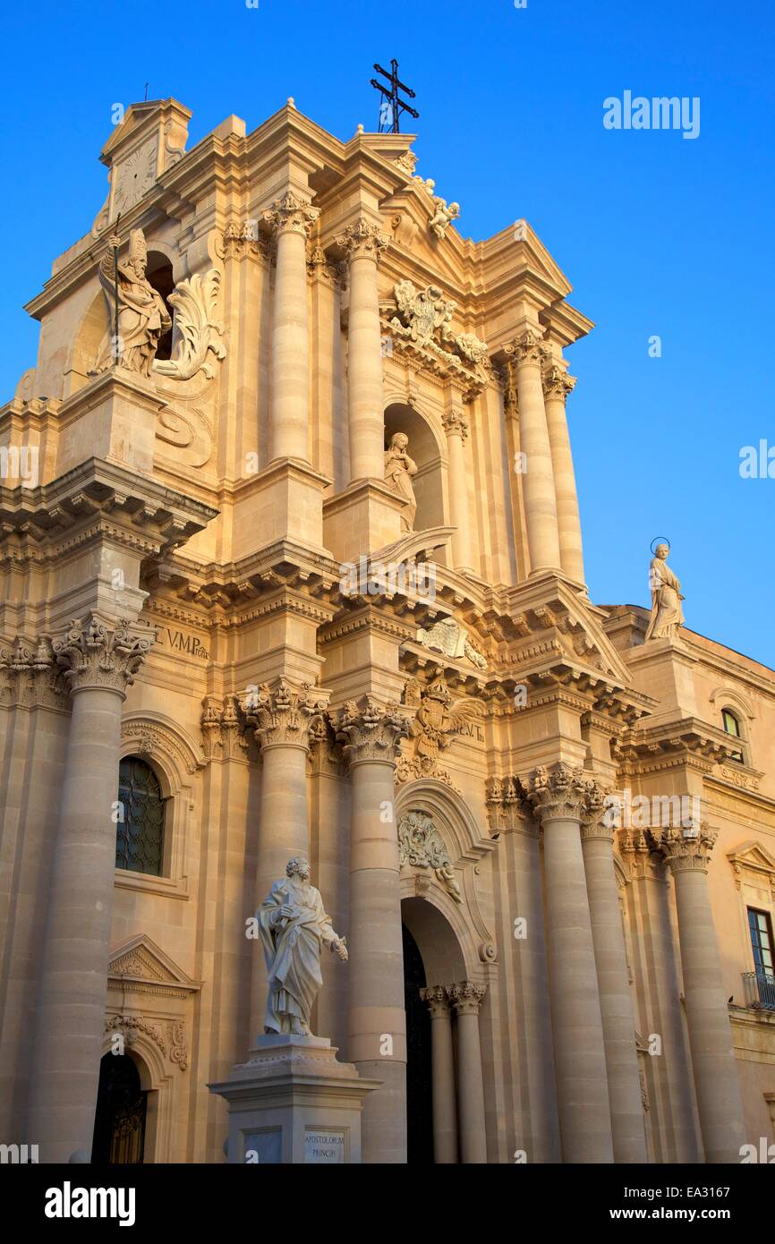 Duomo, Ortigia, Siracusa, Sicilia, Italia, Europa Foto Stock