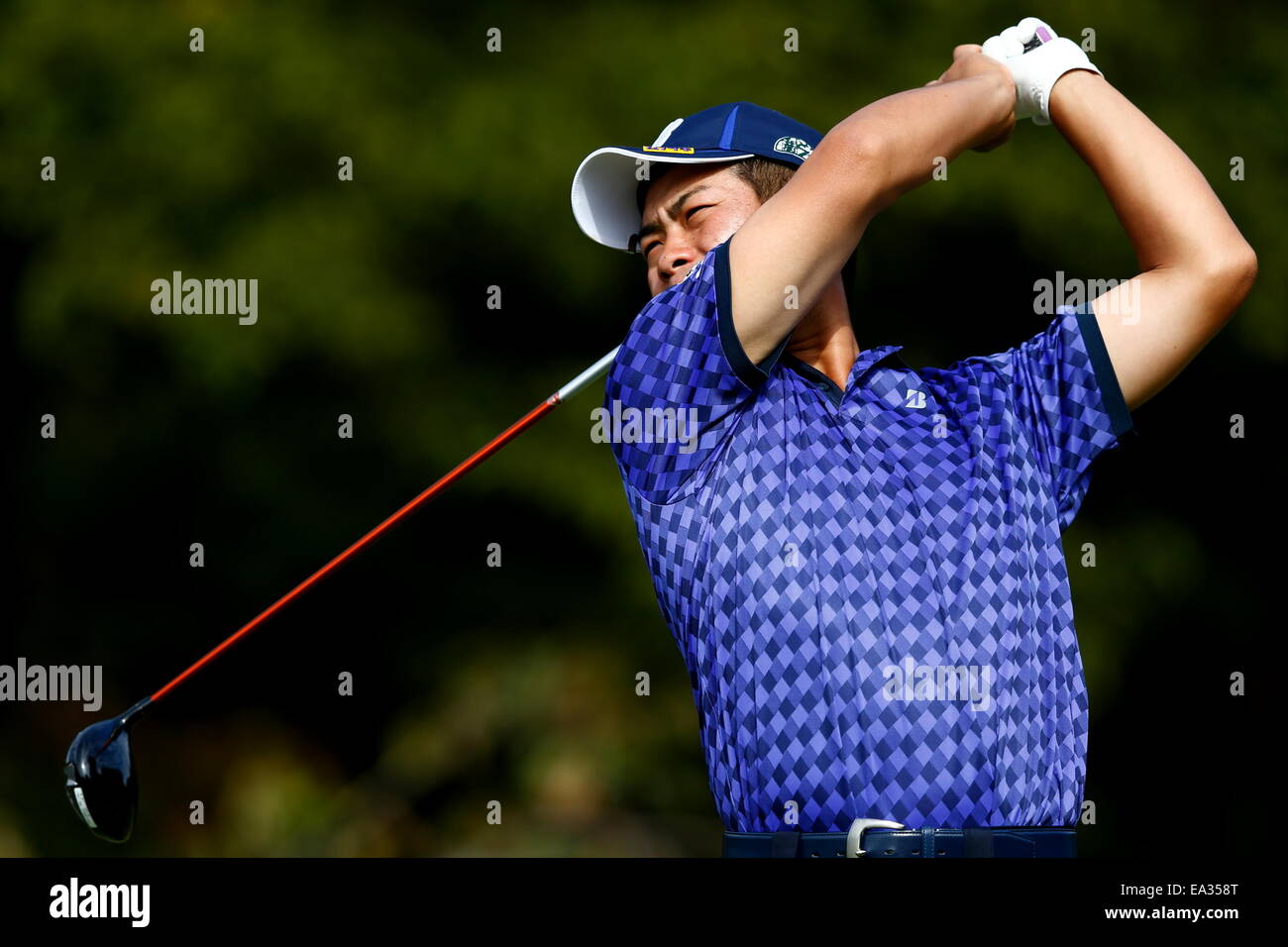 Chiba, Giappone. 6 Nov, 2014. Yuta Ikeda Golf : HEIWA PGM CAMPIONATO Kasumigaura nel primo round a Miho Golf Club a Chiba, Giappone . © AFLO SPORT/Alamy Live News Foto Stock