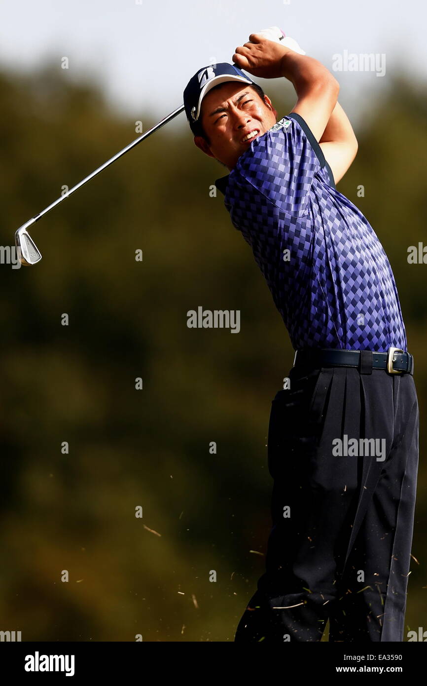 Chiba, Giappone. 6 Nov, 2014. Yuta Ikeda Golf : HEIWA PGM CAMPIONATO Kasumigaura nel primo round a Miho Golf Club a Chiba, Giappone . © AFLO SPORT/Alamy Live News Foto Stock