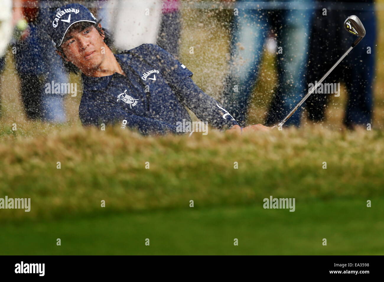 Chiba, Giappone. 6 Nov, 2014. Ryo Ishikawa Golf : HEIWA PGM CAMPIONATO Kasumigaura nel primo round a Miho Golf Club a Chiba, Giappone . © AFLO SPORT/Alamy Live News Foto Stock