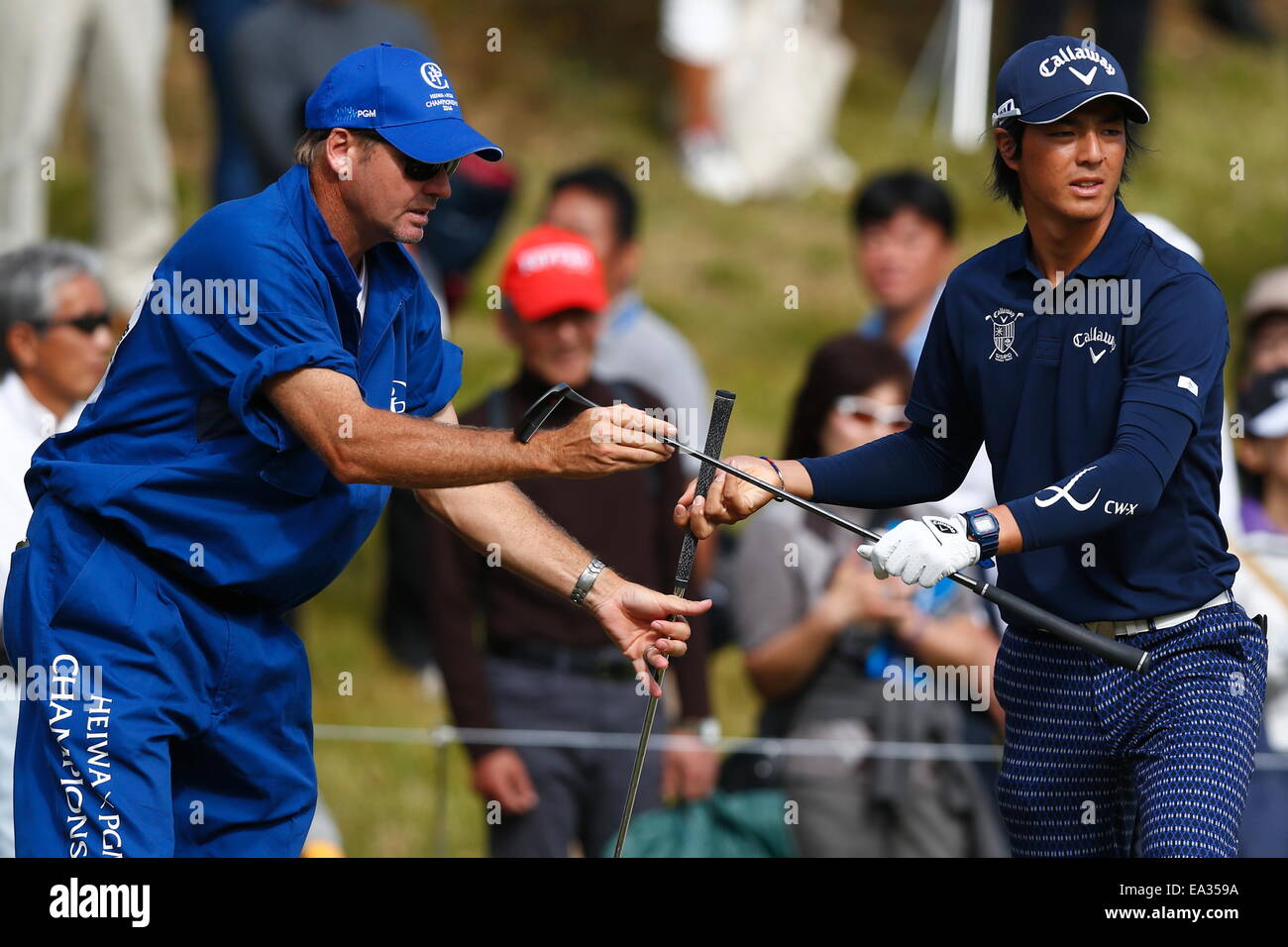 Chiba, Giappone. 6 Nov, 2014. Ryo Ishikawa Golf : HEIWA PGM CAMPIONATO Kasumigaura nel primo round a Miho Golf Club a Chiba, Giappone . © AFLO SPORT/Alamy Live News Foto Stock