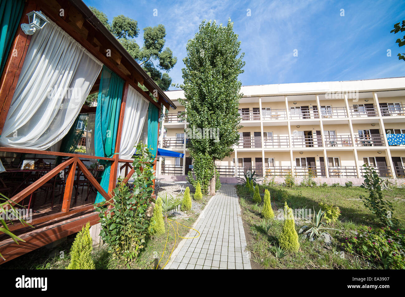 Hotel moderno, Gagra, Abcasia Foto Stock