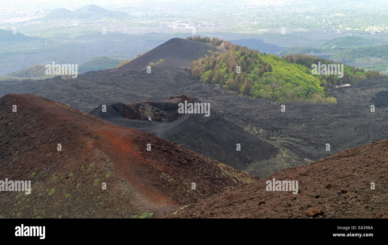 Secondary crateri dell'Etna Foto Stock