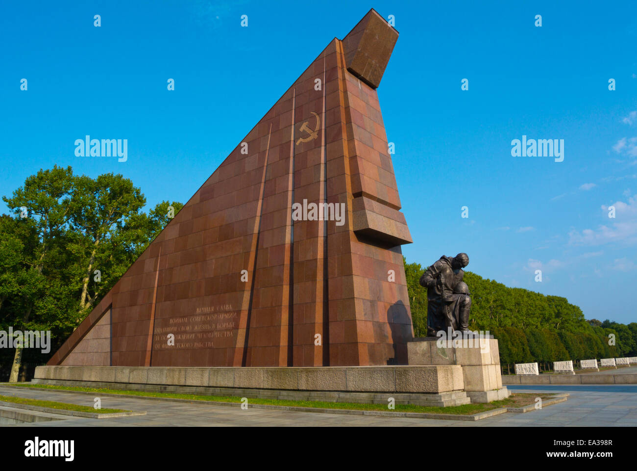 Guerra sovietica Memorial, Treptower Park, distretto di Treptow, Berlino, Germania Foto Stock