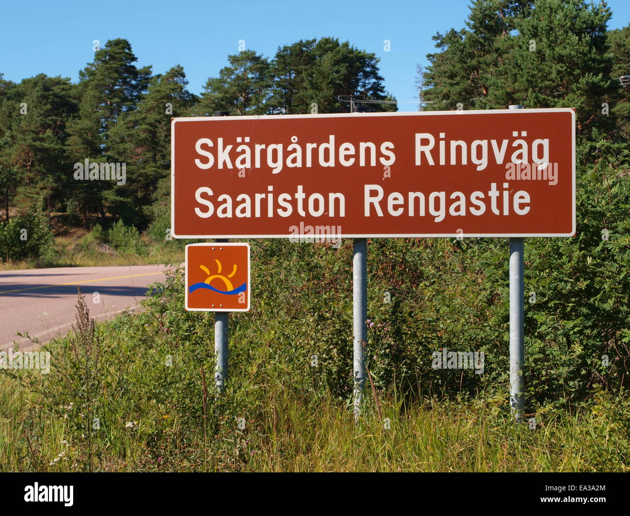 Strada turistica - Skärgardens Ringväg, Finlandia Foto Stock