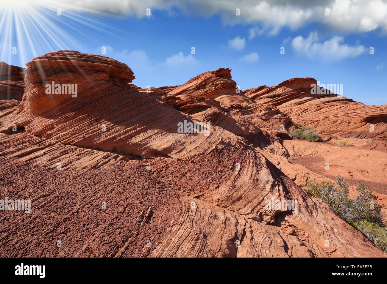 Sole brillante Foto Stock