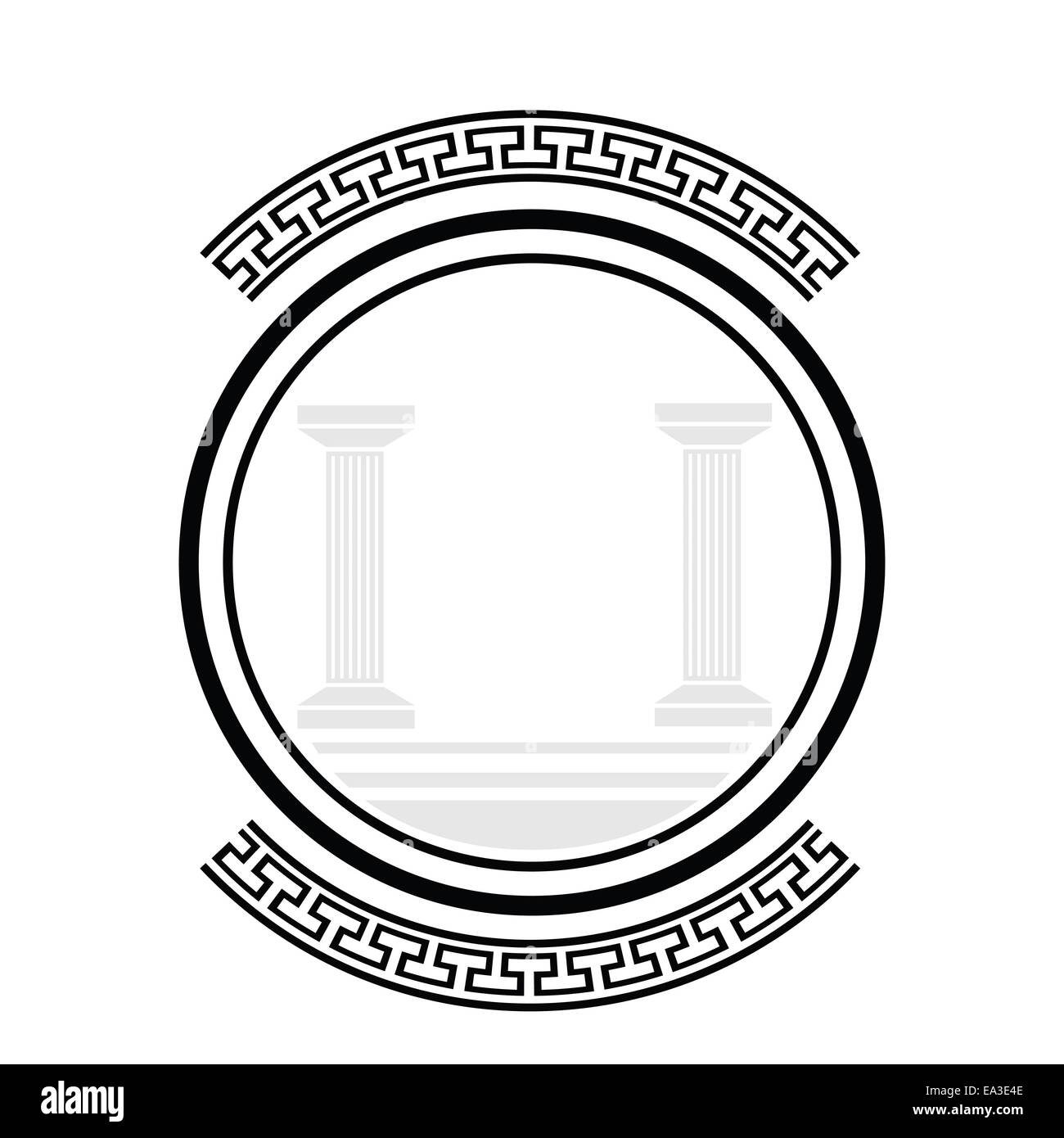 vecchie colonne Foto Stock