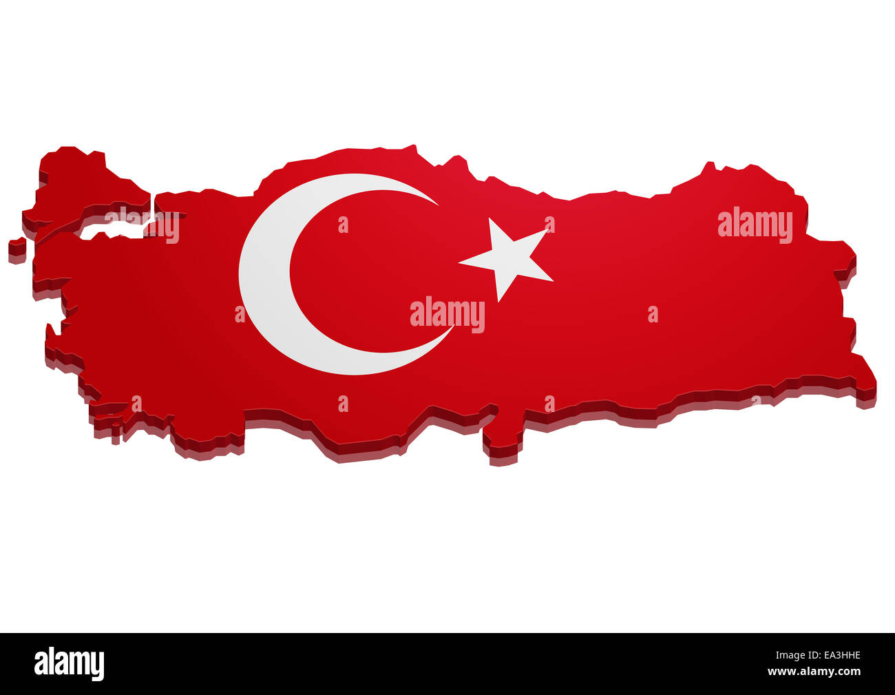 Mappa Turchia Foto Stock