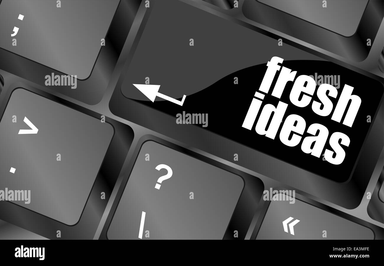 Idee fresche pulsante sulla tastiera del computer il tasto Foto Stock