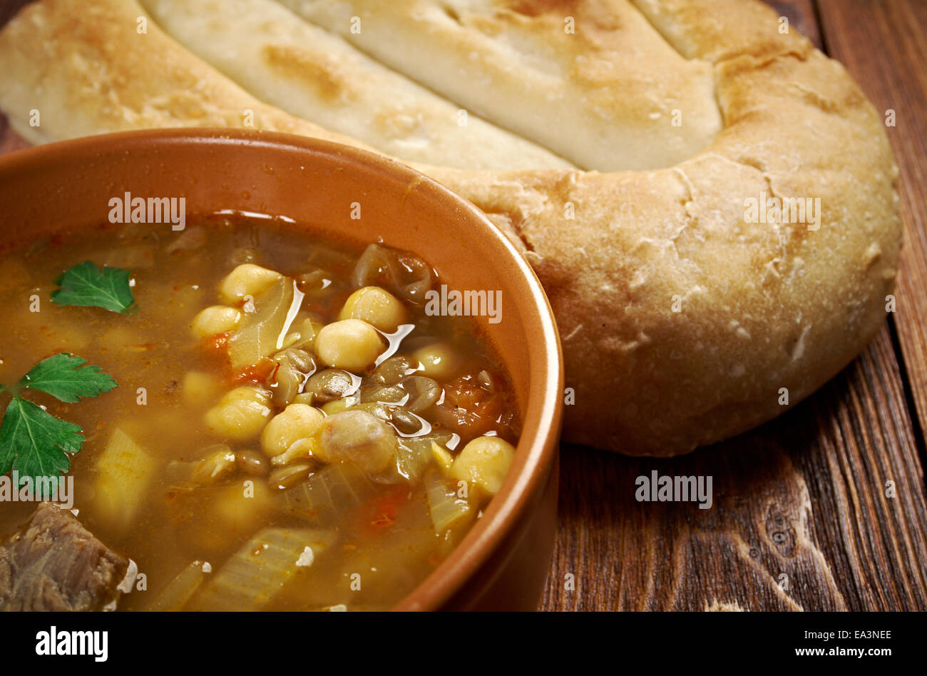 Marocchino tradizionale zuppa harira - Foto Stock