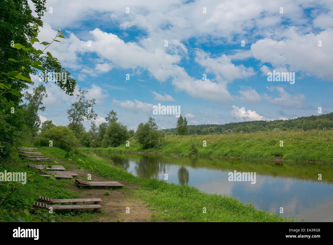 Istra fiume, Regione di Mosca, Russia Foto Stock