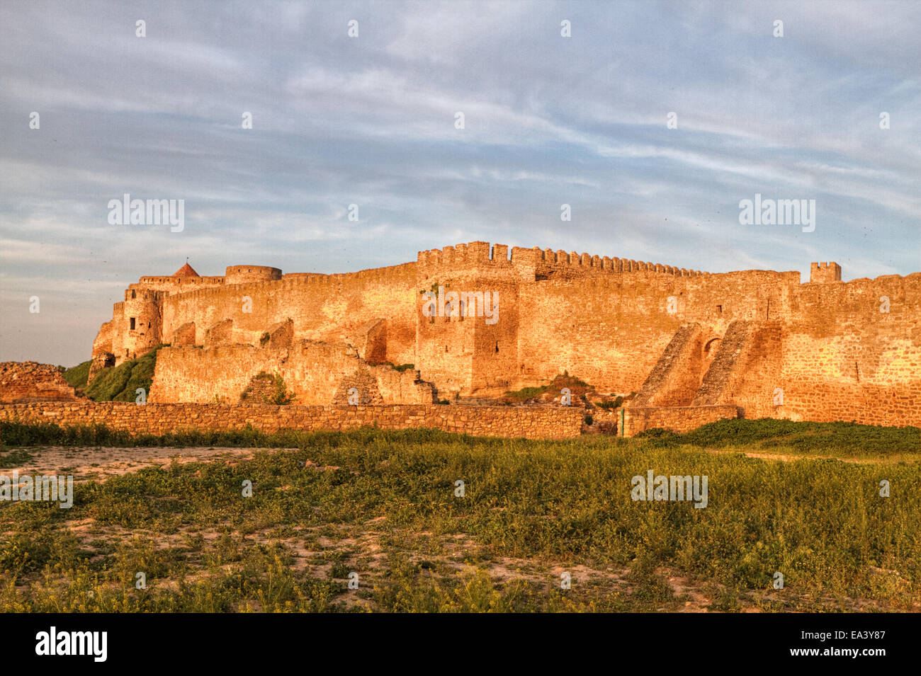 Cittadella sul Dniester estuario Foto Stock