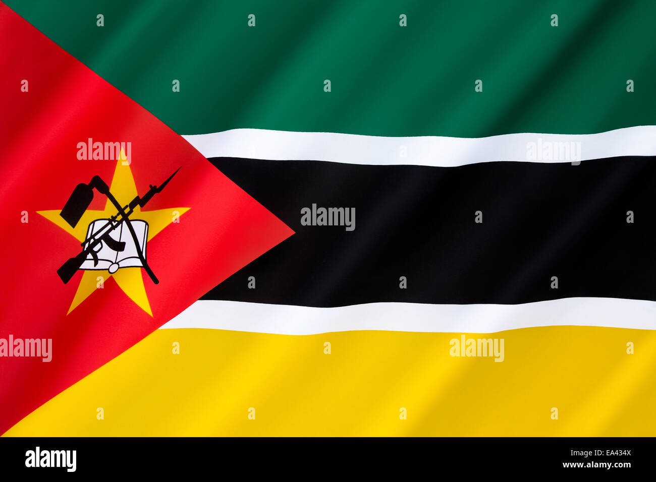 Bandiera del Mozambico Foto Stock