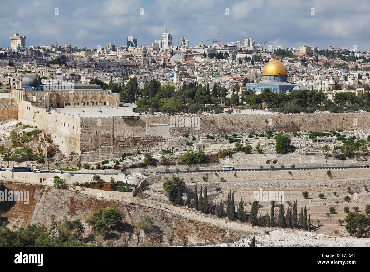Grandioso panorama di Gerusalemme. Foto Stock