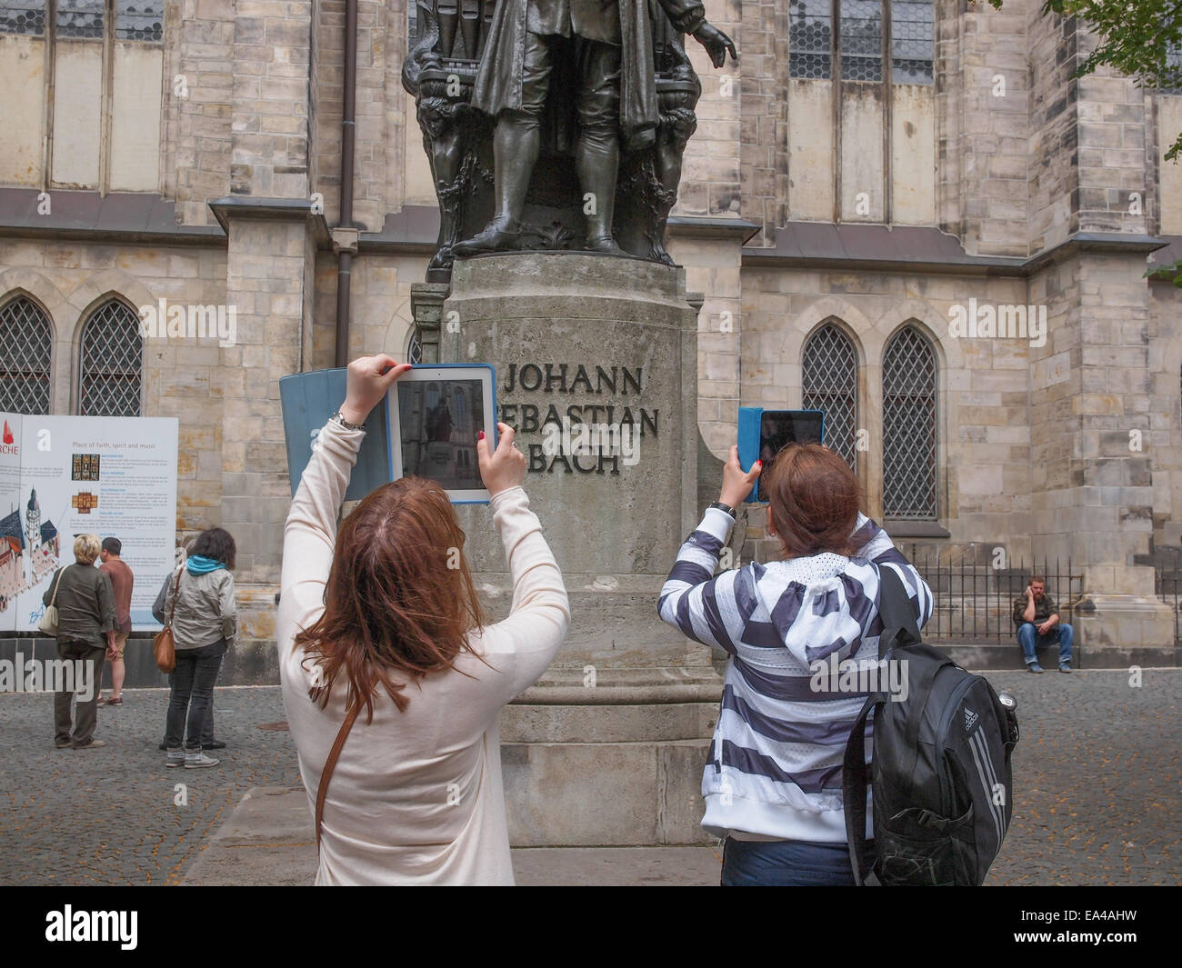 Neues Bach Denkmal Foto Stock