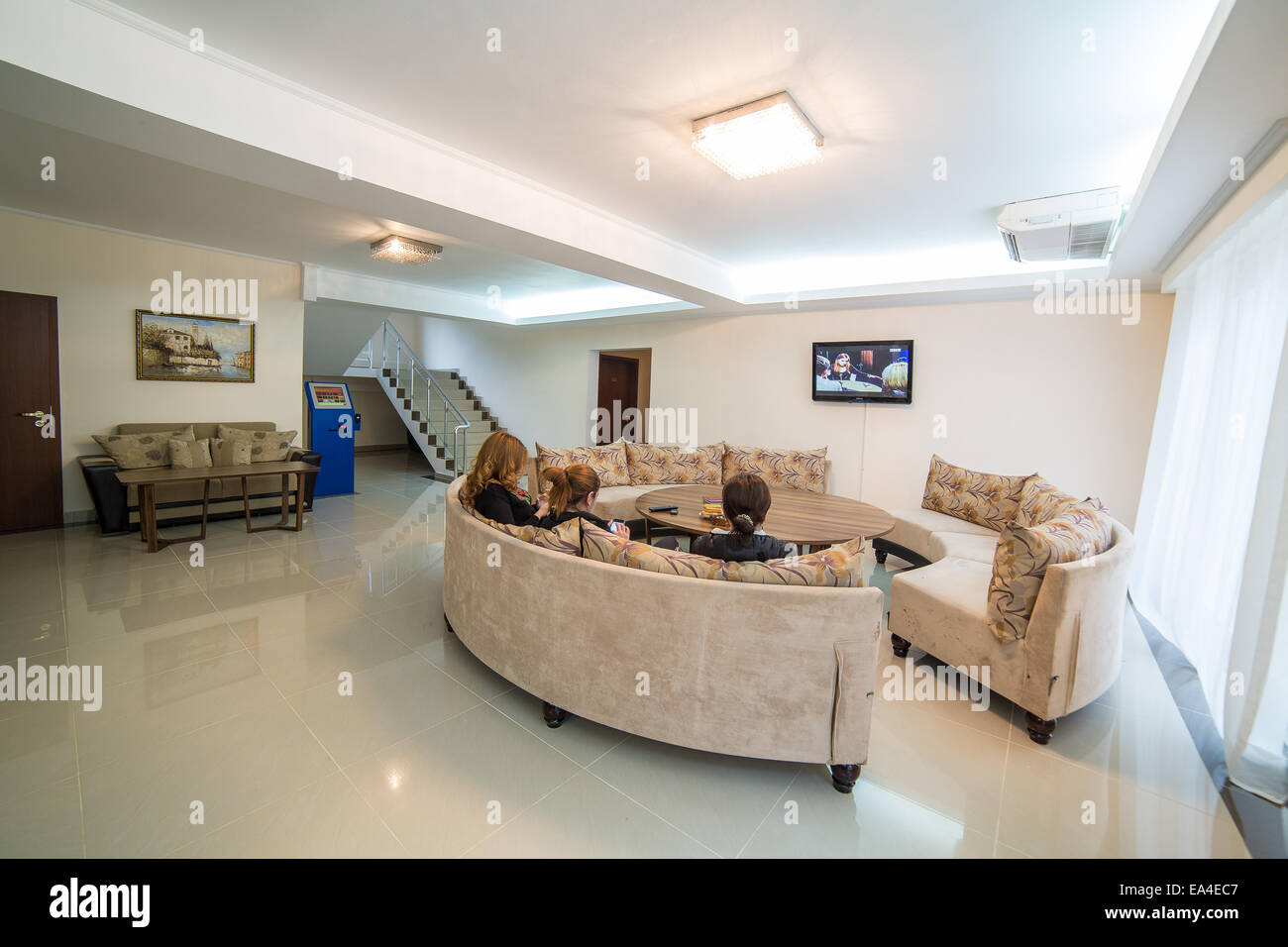 Lobby di lusso in hotel, reception hall interior design Foto Stock