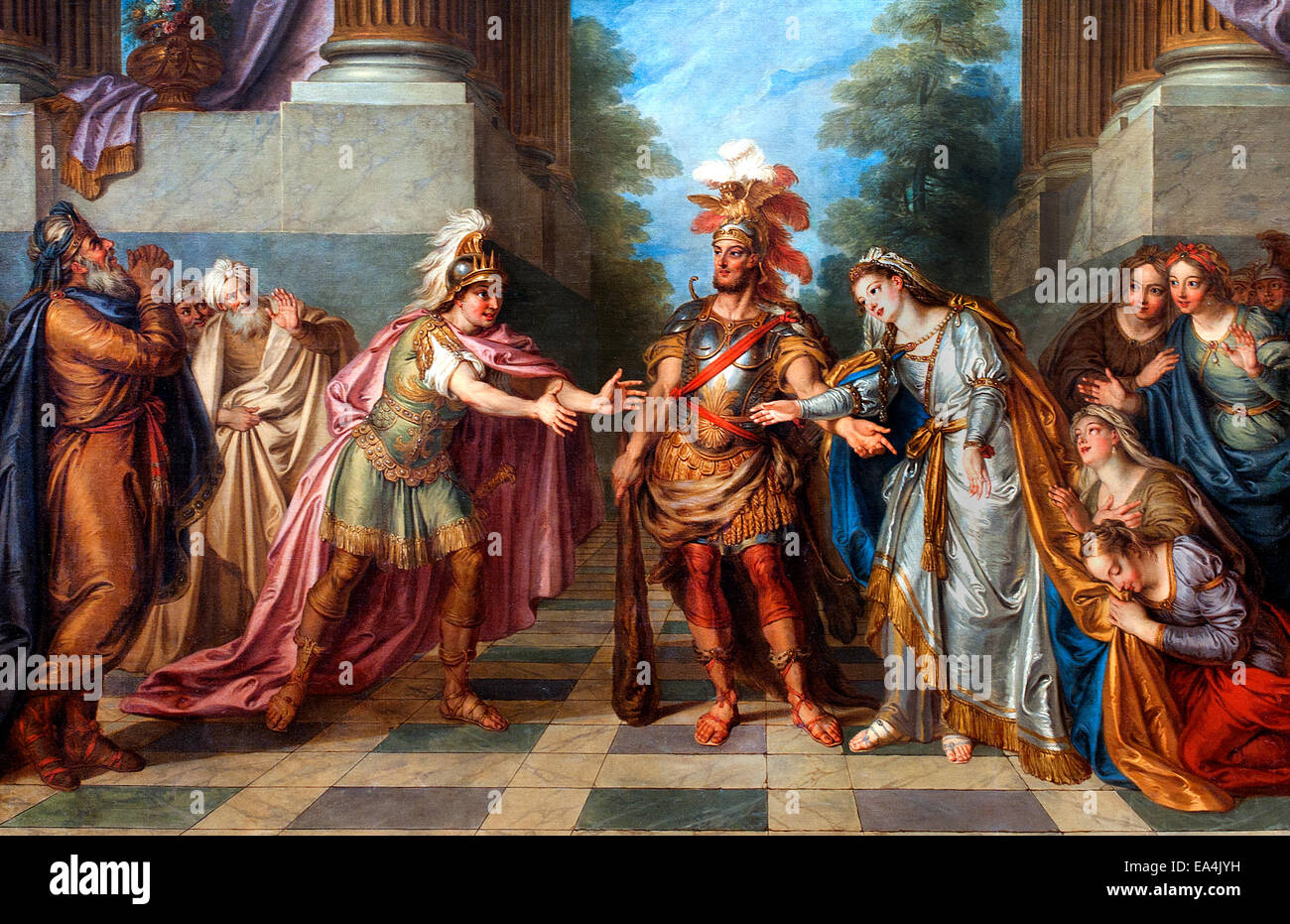 Ercole e Alcestis da Charles Antoine Coypel 1694-1752 Francia - Francese Heracles Alcestis liberato da Ade ) Mitologia Greca Foto Stock
