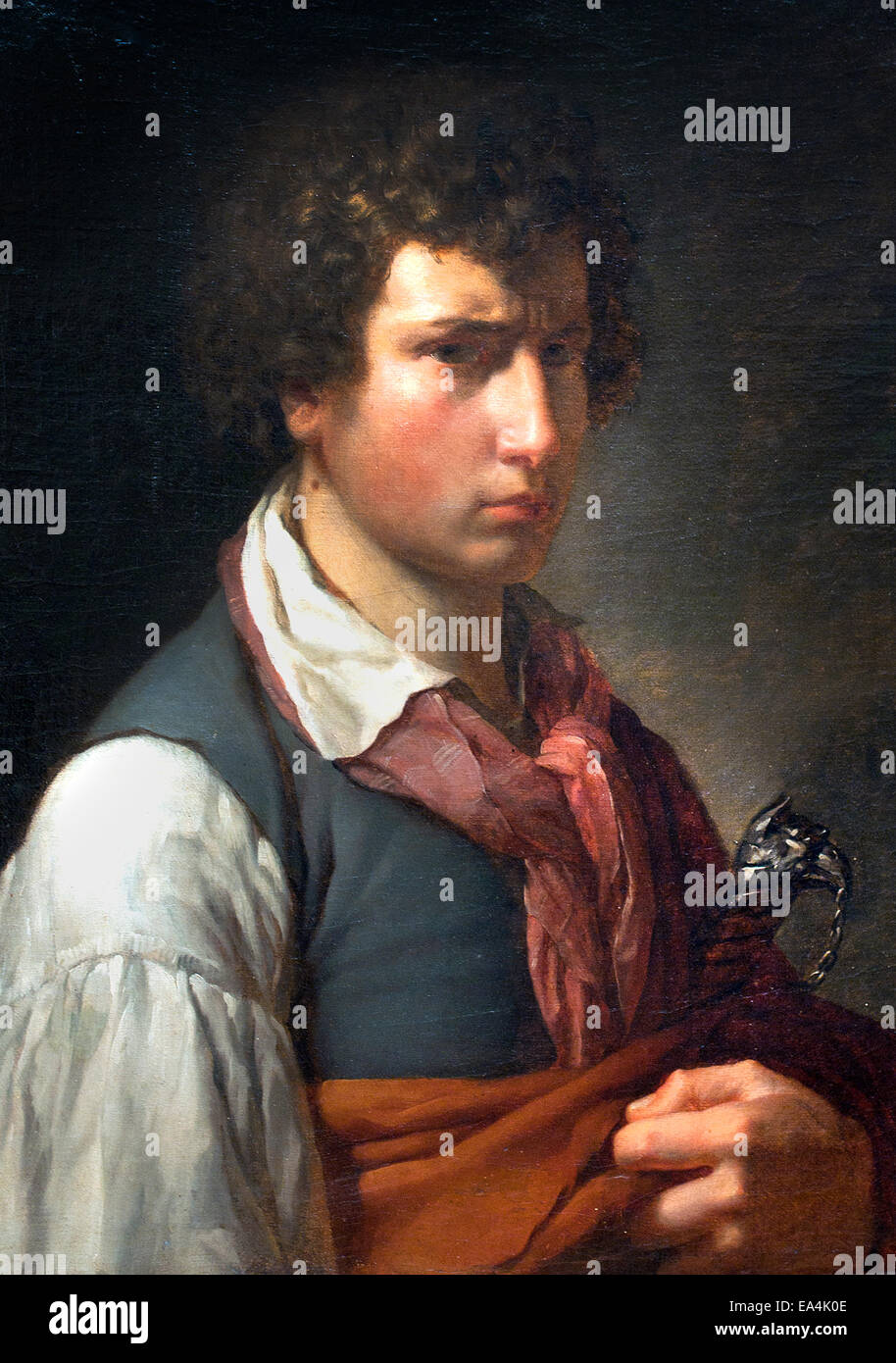 Ritratto di un uomo 1795 Anne Louis Girodet de Roucy Triosson ( Anne-Louis Girodet-Trioson ) 1767 - 1824 Francia - Francese Foto Stock
