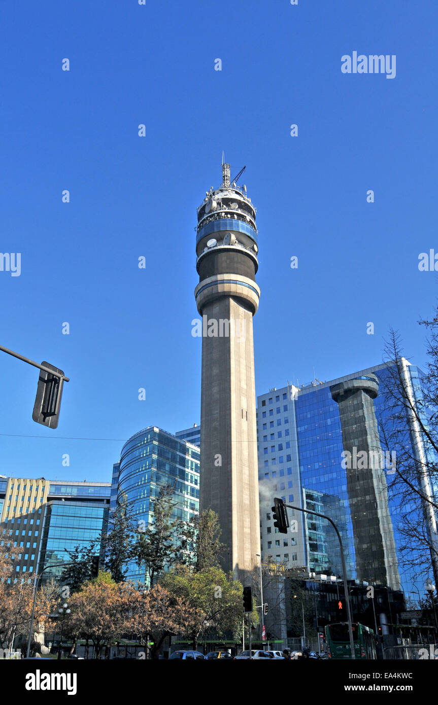 Entel tower Santiago del Cile Foto Stock