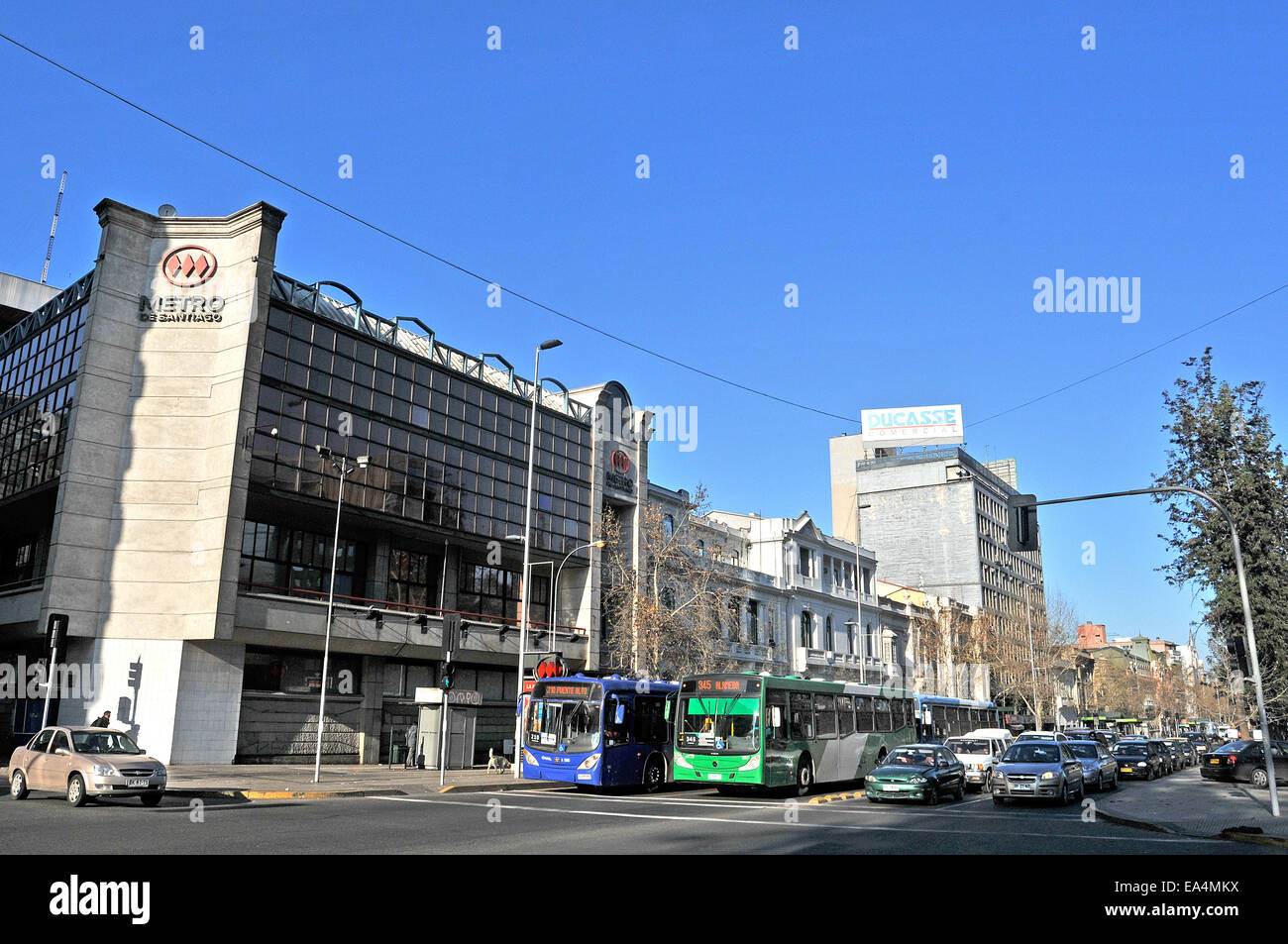 Metro de Santiago edificio Bernardo O'Higgins Santiago del Cile Foto Stock