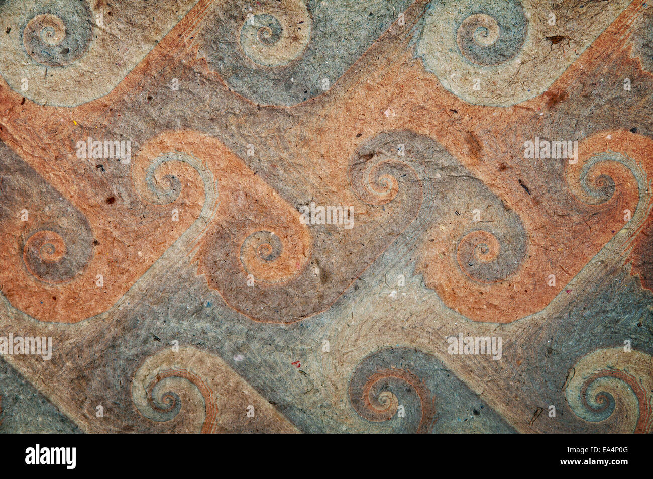 Abstract testurizzato carta marittima sfondo con onde stilizzate Foto Stock