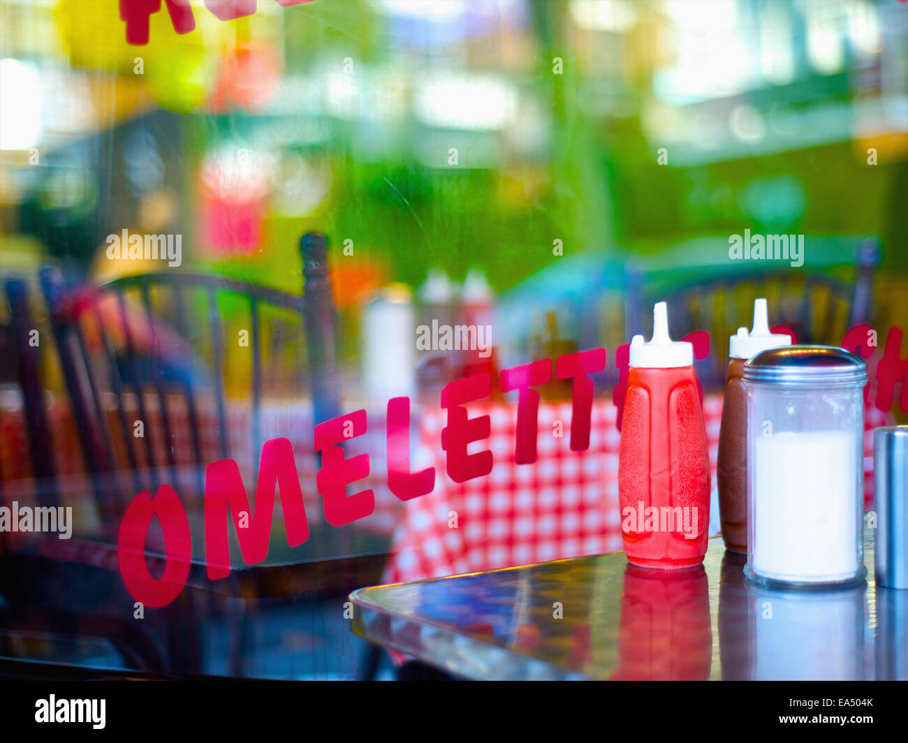 Finestra Cafe, Notting Hill, Londra, Inghilterra Foto Stock