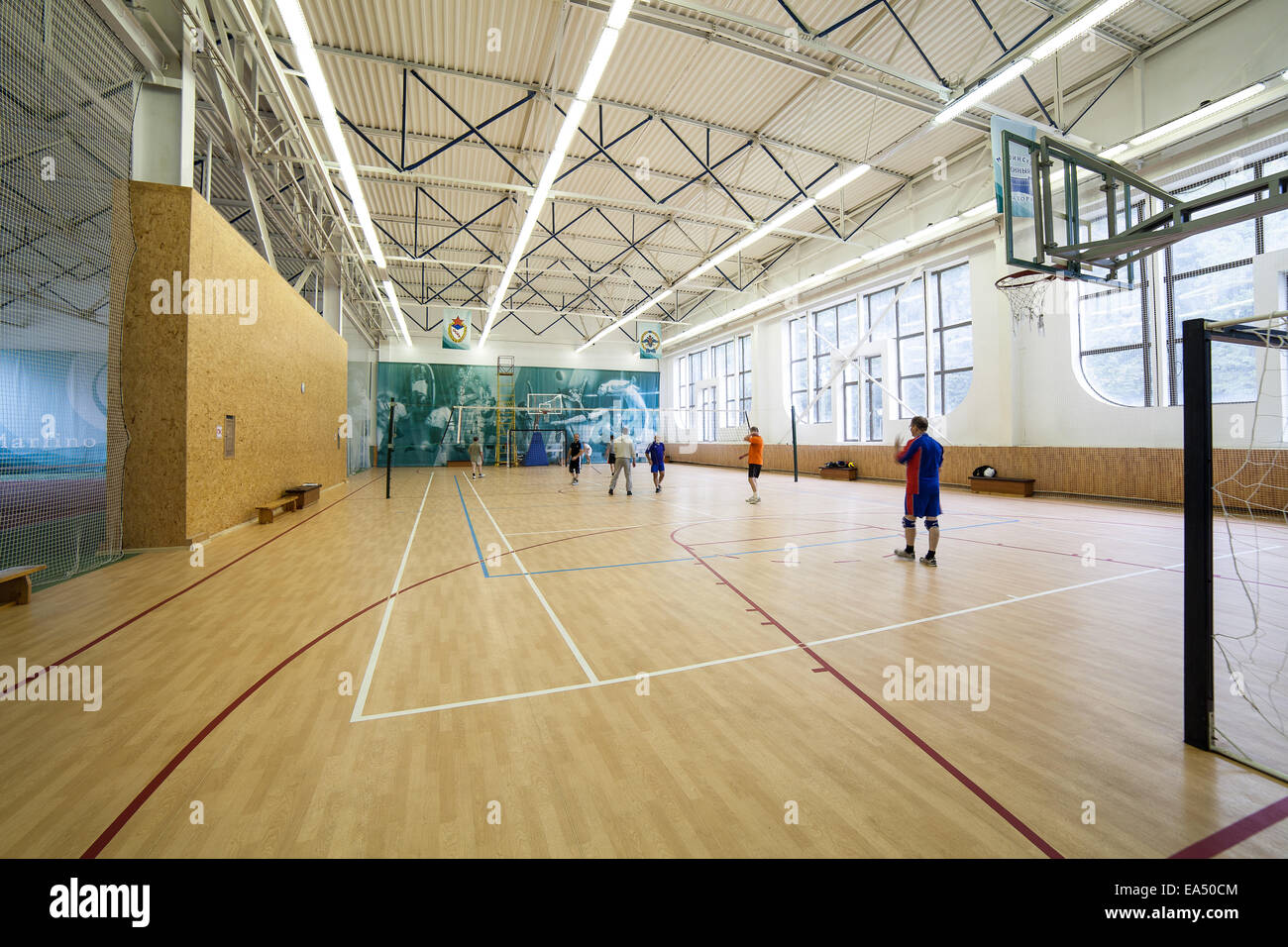 Basketball sports hall Foto Stock