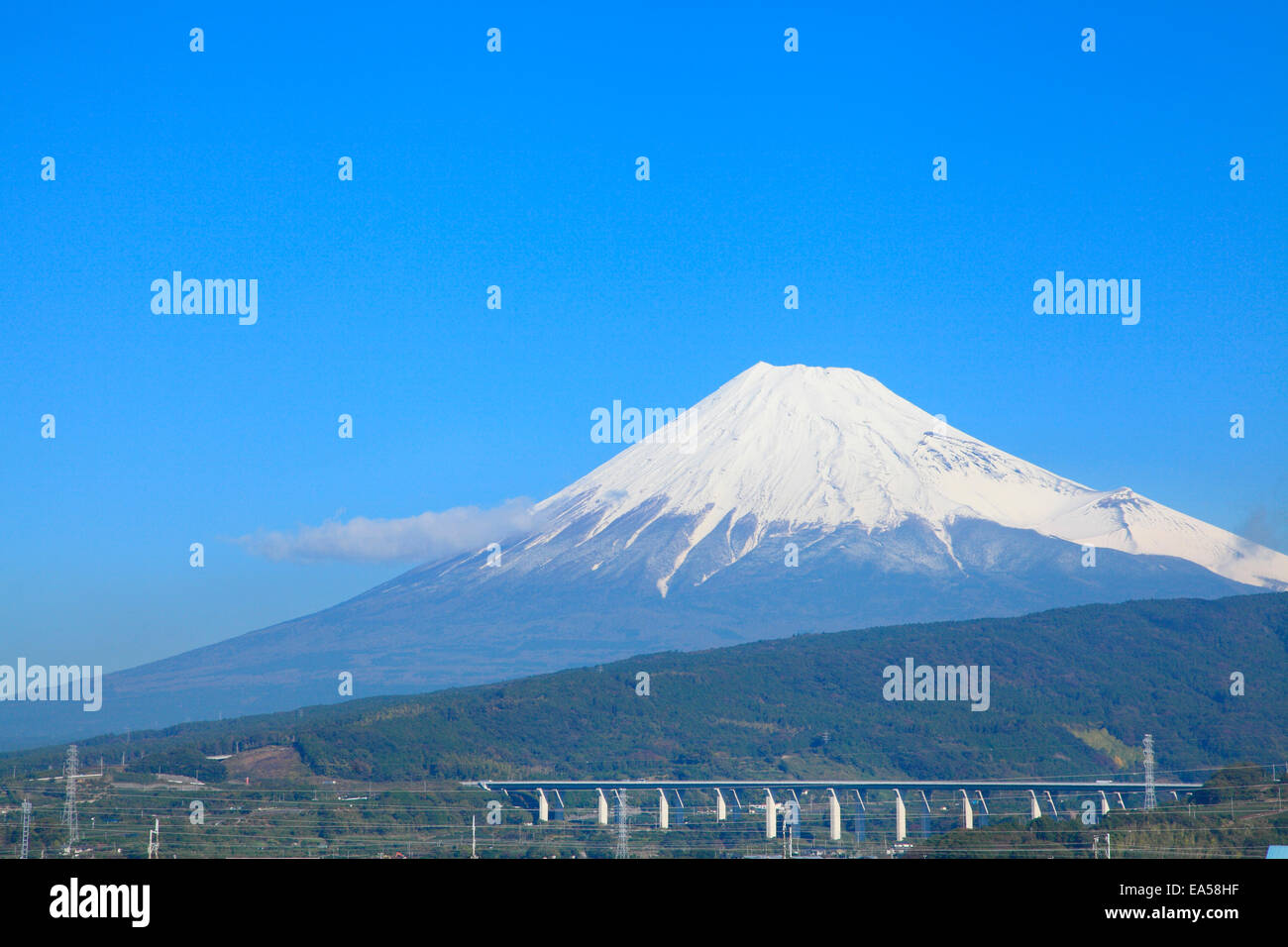 Vista del Monte Fuji Foto Stock