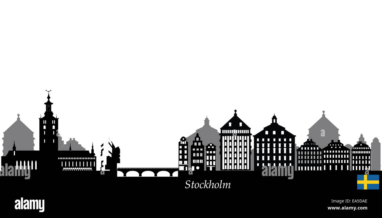 Stoccolma skyline della città Foto Stock Stoccolma skyline della città Foto Stock