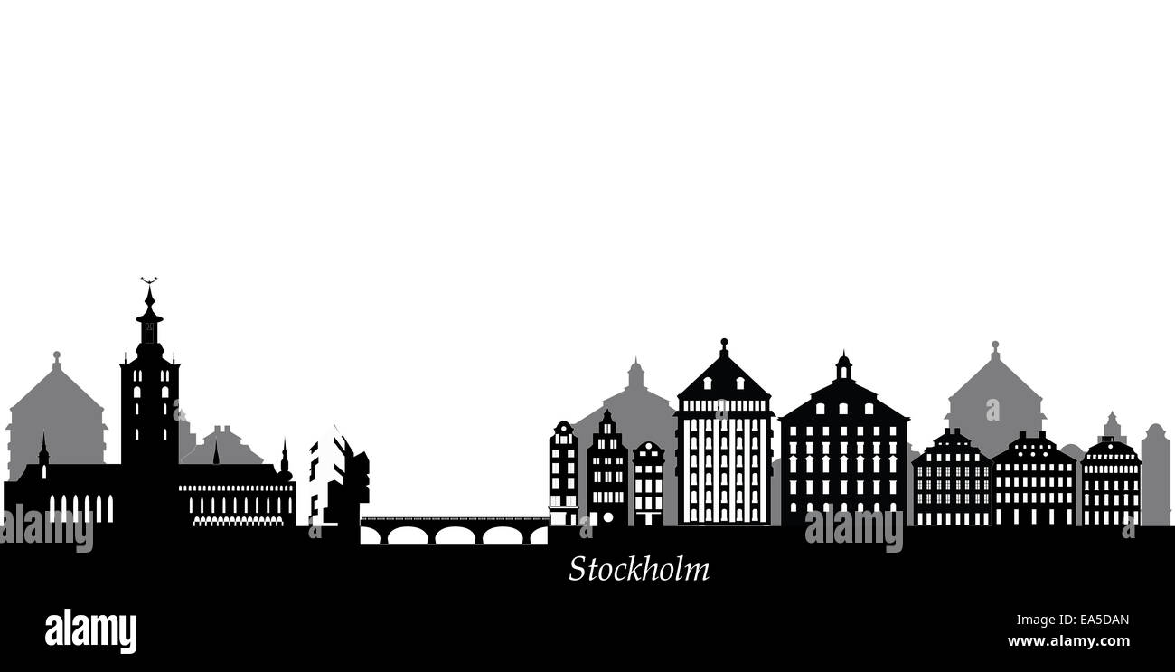 Stoccolma skyline della città Foto Stock Stoccolma skyline della città Foto Stock