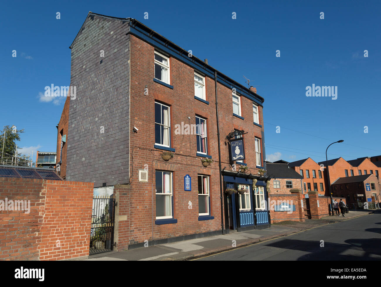 Il Fat Cat pub, Kelham Island, Sheffield, un 'reale ale' birreria Foto Stock