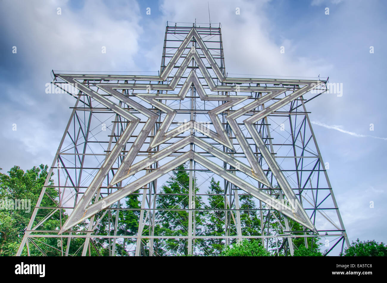 La grande stella di una città delle stelle roanoke virginia Foto Stock