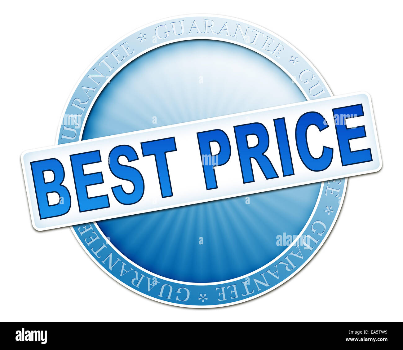 Miglior prezzo blu pulsante Foto Stock