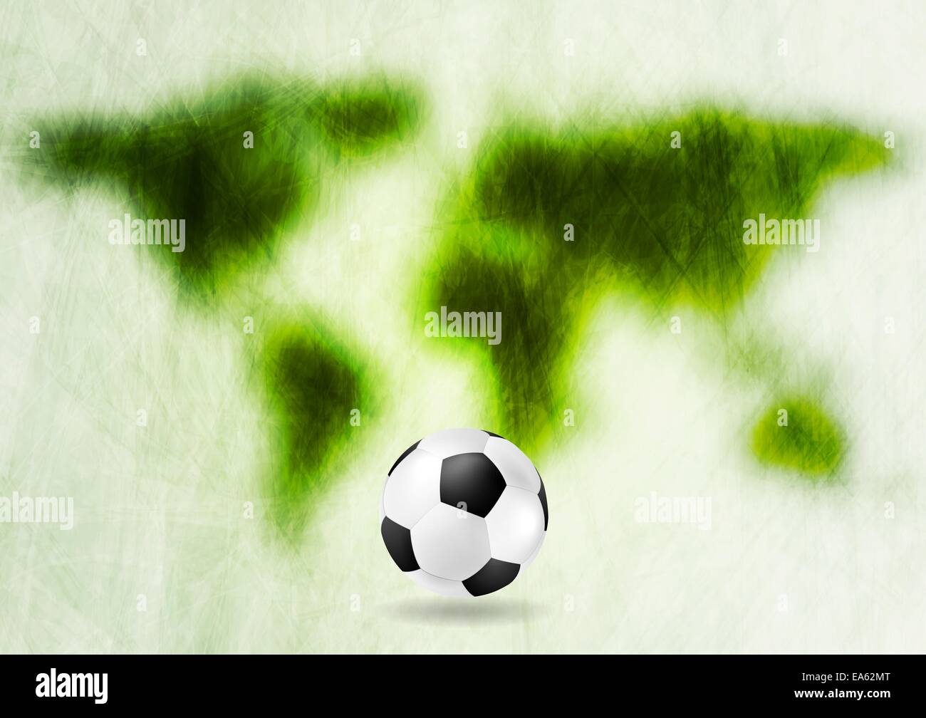 Grunge mappa verde e il calcio Foto Stock Grunge mappa verde e il calcio Foto Stock