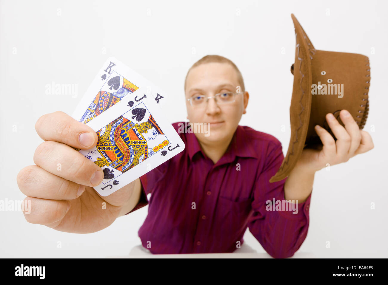 Giocatore d'azzardo Foto Stock