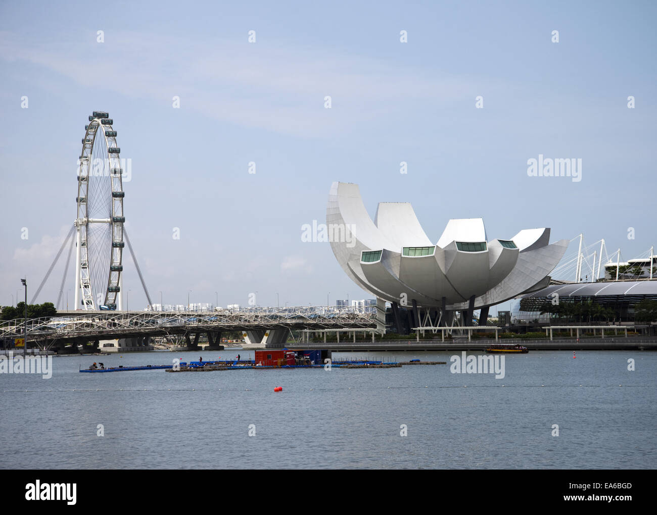 ArtScience Museum & Singapore Flyer Foto Stock