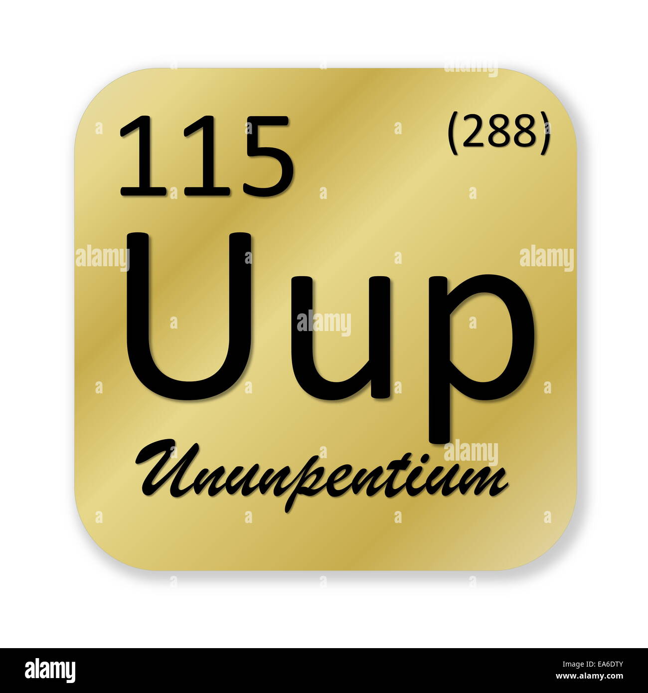 Elemento Ununpentium Foto Stock