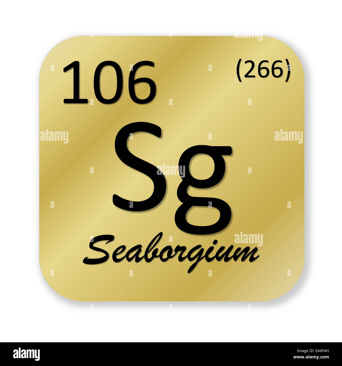 Seaborgio elemento Foto Stock