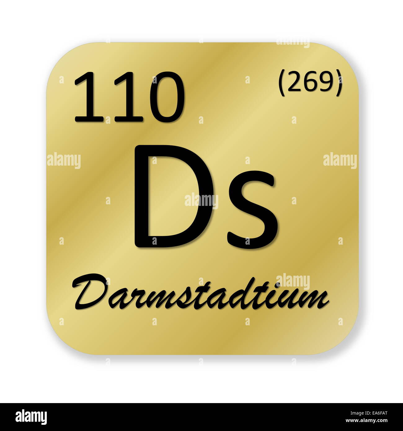 Elemento Darmstadtium Foto Stock