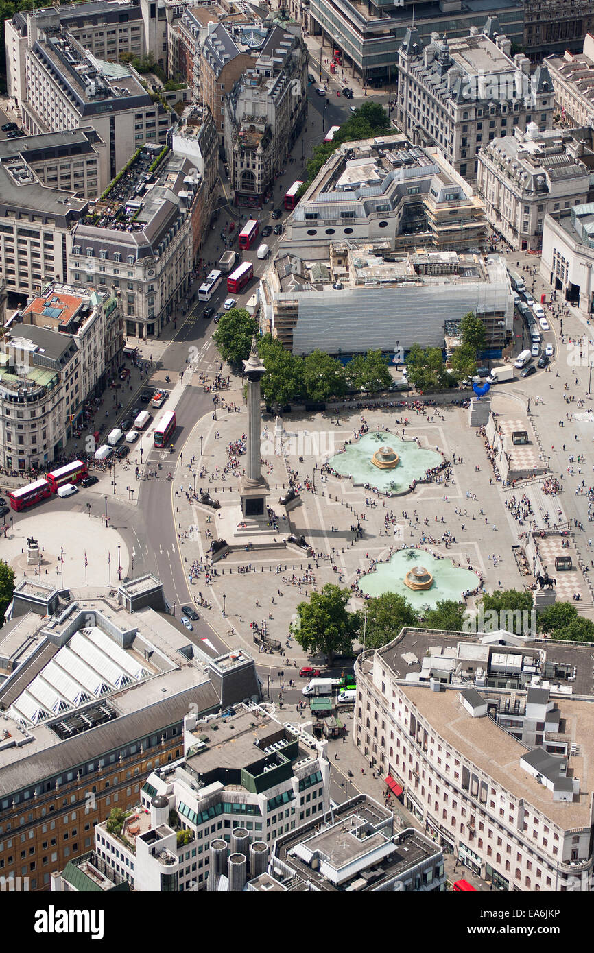 UK, Londra, vista aerea di Trafalgar Square Foto Stock